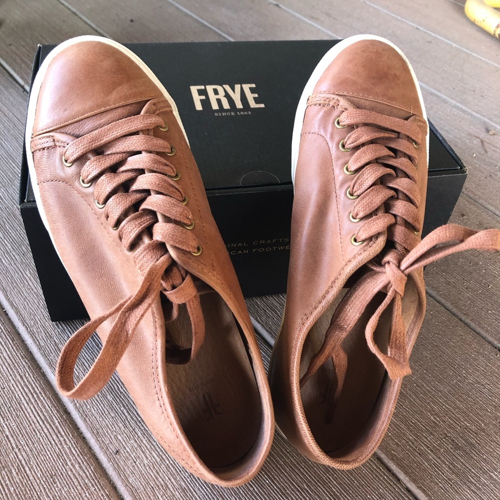 Frye leather tennis shoes